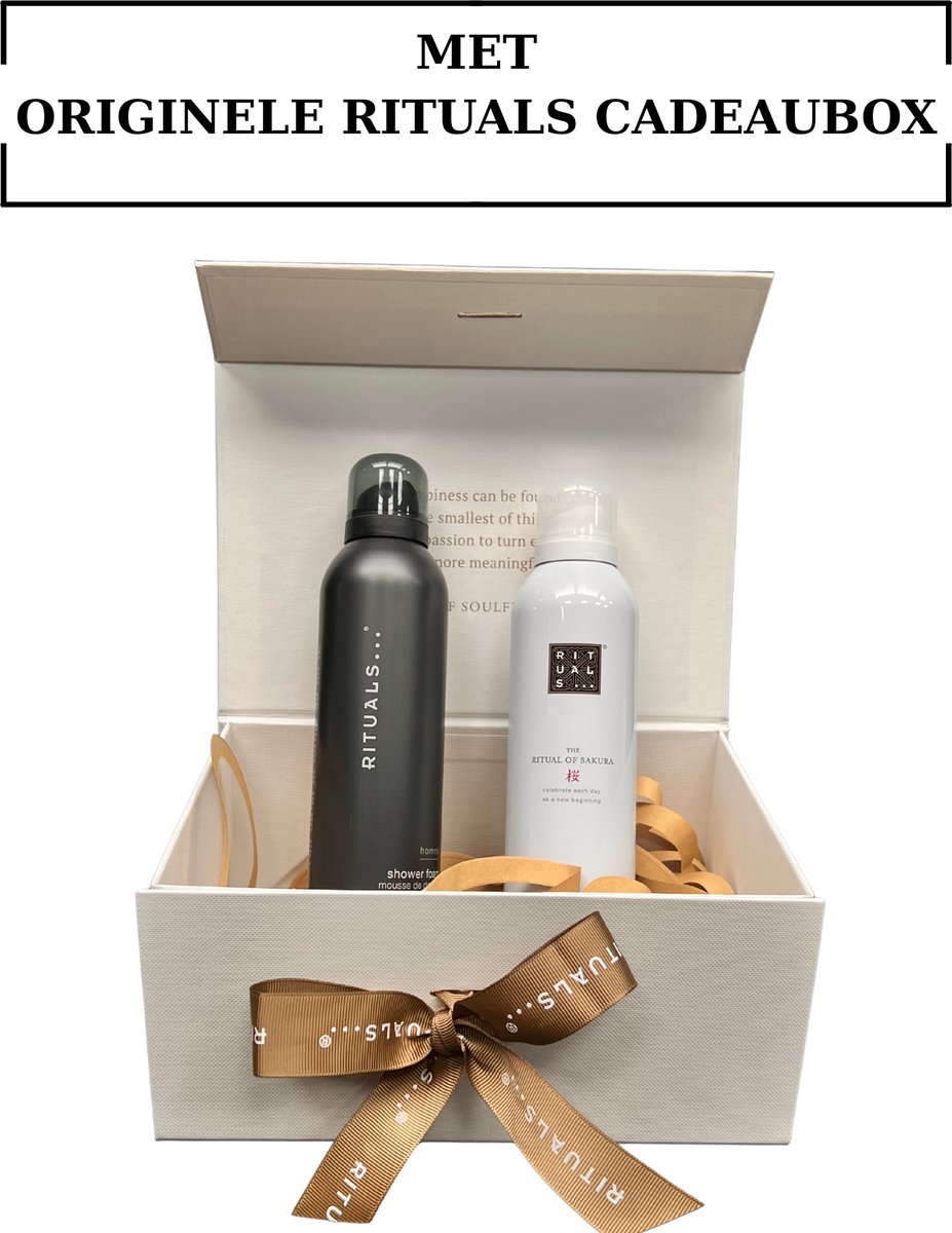 Rituals - Geschenkset - Sakura Shower Gel 200 ml - Homme Shower Gel 200 ml - Originele RITUALS Cadeaubox
