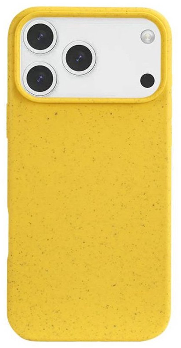 Mobiq - Flexibel Eco Hoesje geschikt voor iPhone 17 Pro - geel
