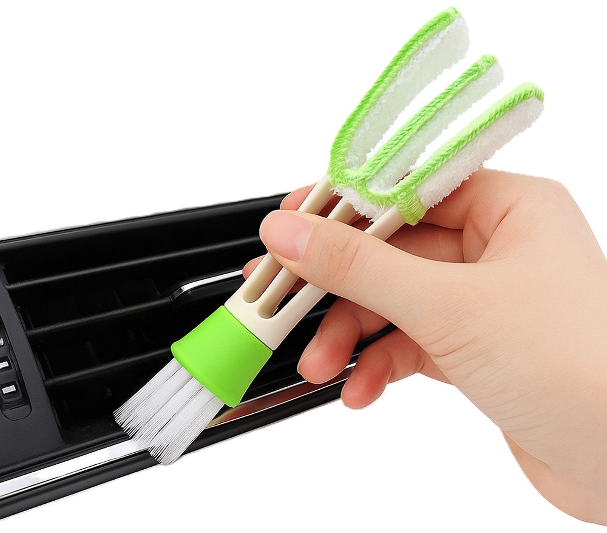 Microvezel Reinigingsborstel voor Ventilatieroosters & Dashboard – Auto & Huis | Dubbele S