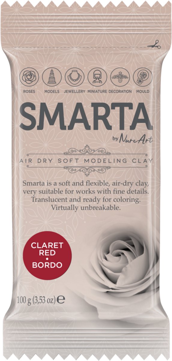 Smarta zelfdrogende klei - Claret Red 100g