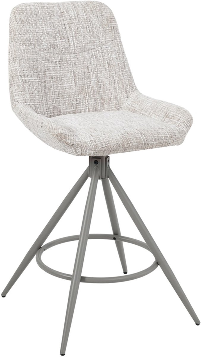 DÉJA Living Barkruk Senna - Greige - Draaibaar - Zithoogte 67cm - Set van 2
