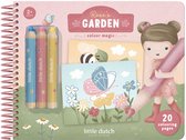 Livre d'activités magiques Little Dutch Rosa & Friends - avec 3 crayons en bois, des cartes à gratter magiques et des speelgoed créatifs pour les enfants de 2 ans et plus.