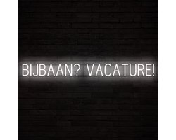 BIJBAAN? VACATURE! - Lichtreclame Neon LED bord verlicht | SpellBrite | 159,34 x 16 cm | 6 Dimstanden & 8 Lichtanimaties | Reclamebord neon verlichting