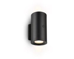 BRILONER Isy – Oplaadbare Wandlamp – zonder stroomaansluiting & boren – dimbaar met touch – warm wit licht – zwart – Ø6 x 12 cm