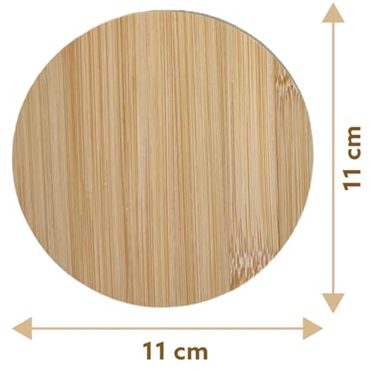 Set van 4 Houten Onderzetters voor Drankjes - 11 cm