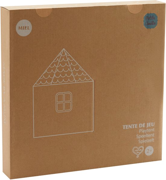 Speeltent Beige & Bruin - Knus Speelhuisje voor Kleine Dromers - Kindertent met Bodem - Snel Opzetten & Opbergen via Pop-up Mechanisme van Tiny Adventures. — afbeelding 4