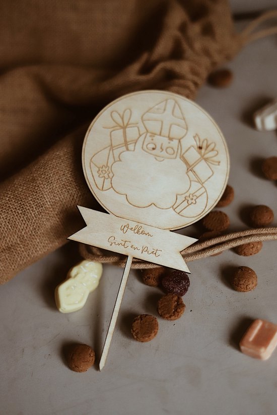 BolleToet - Sinterklaasavond - caketopper - Sint en piet - Taartdecoratie