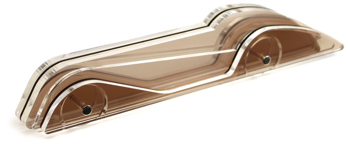 Ikonic Toys - Modelauto - Lucite Car No1 - Large - Licht bruin - Gerecycled acryl - 30cm - Art-Deco stijl