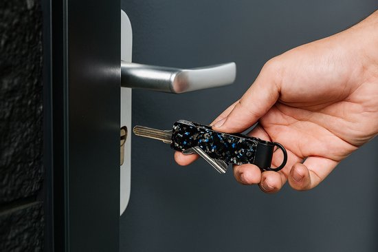 Porte-clés compact - Organiseur de clés avec tournevis - Coloré (carbone) - Porte-clés avec Ring en D