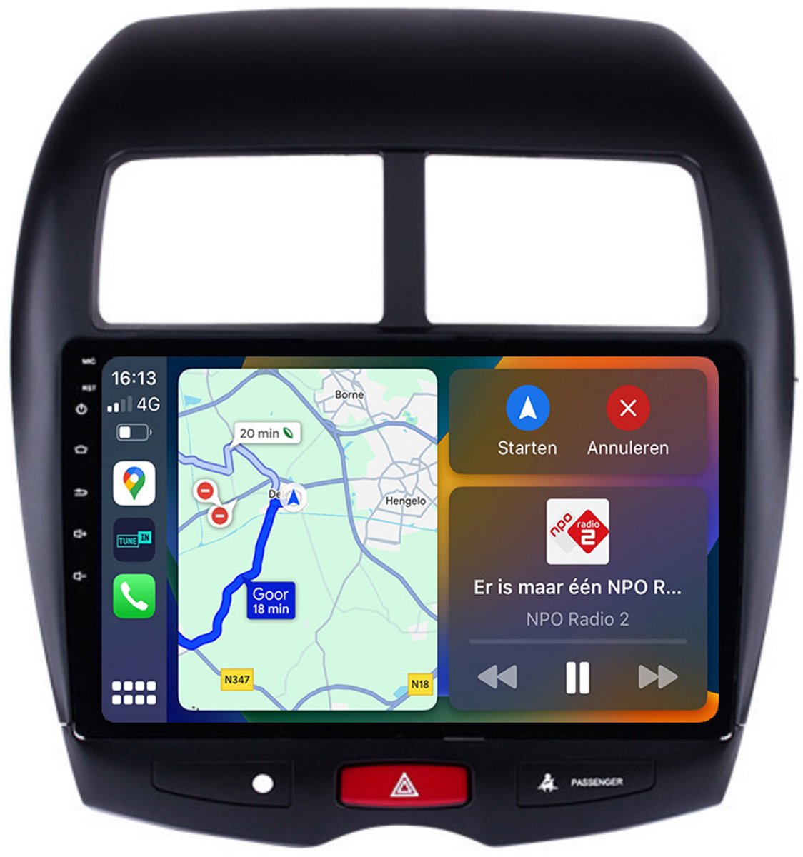 BG4U - Android navigatie radio geschikt voor Mitsubishi ASX 2010-2016 met Apple Carplay en Android Auto