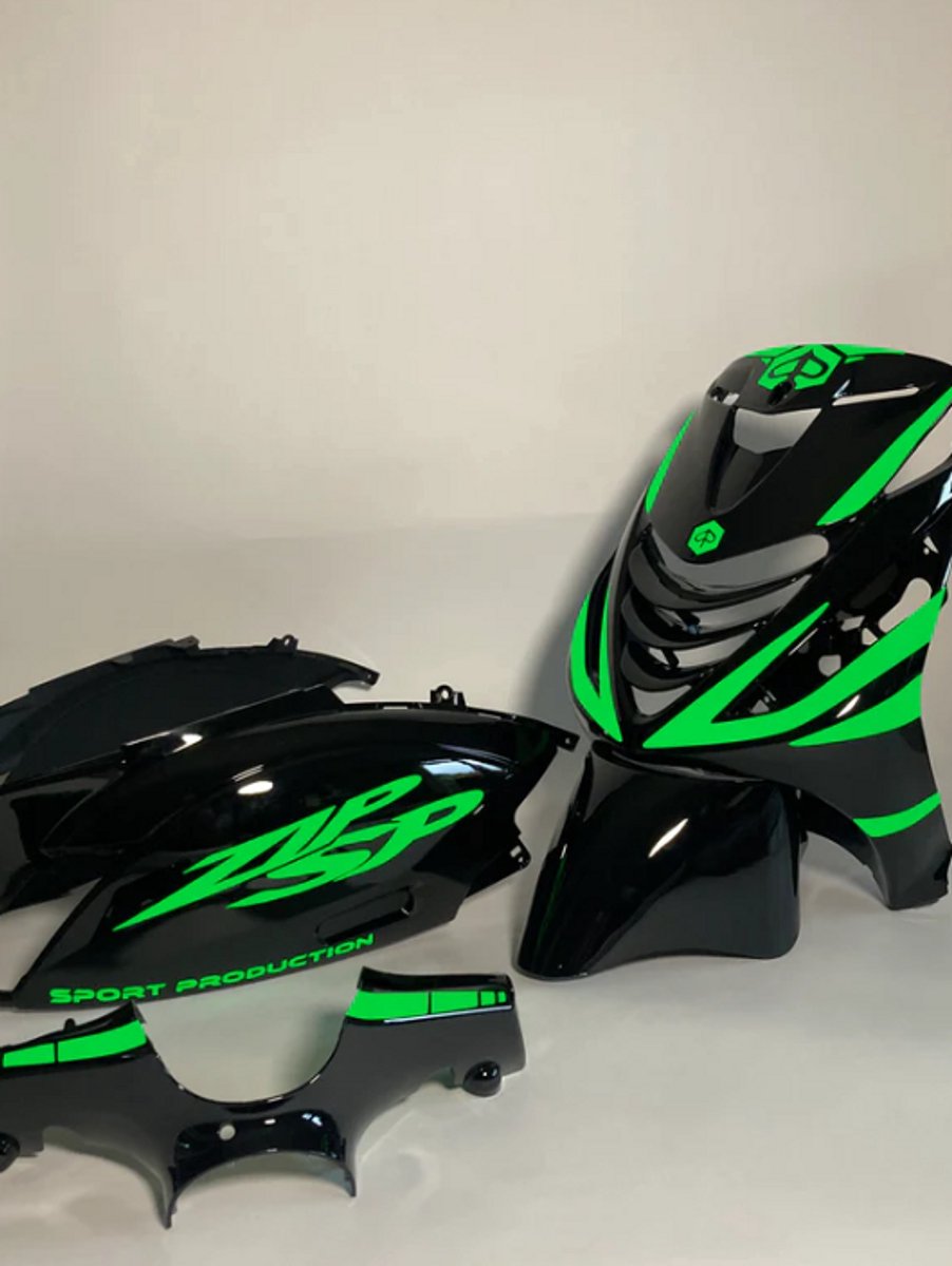 Piaggio Zip Stickerset - Sport Production - Fluor groen