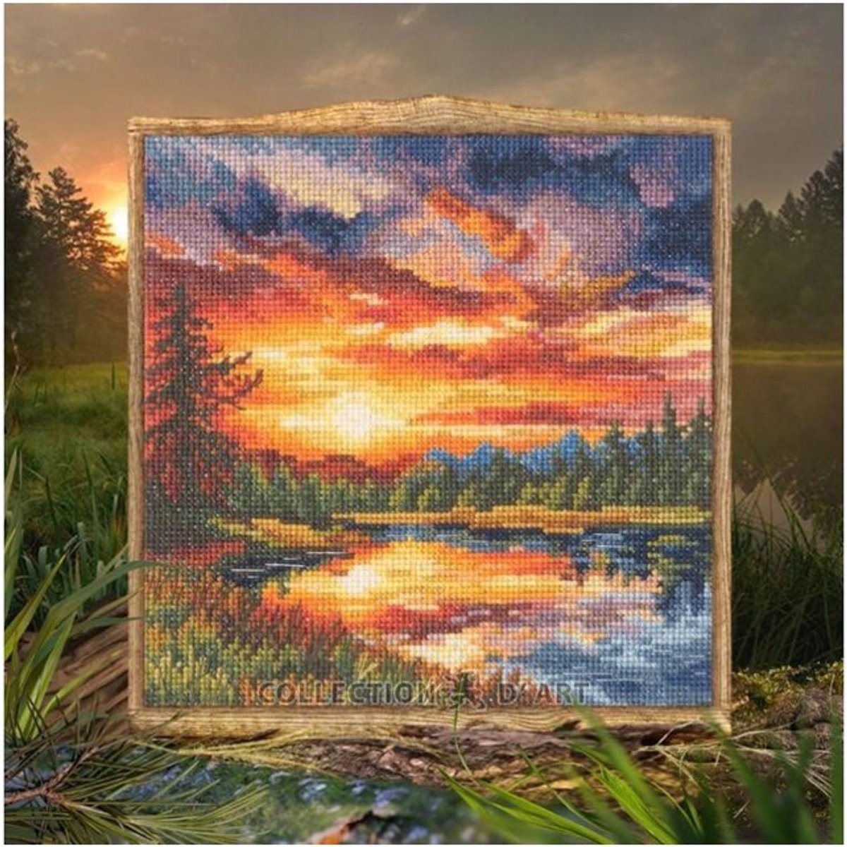 RTO borduurpakket zonsondergang M1031 telpatroon