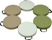 Sunny Dacy Foam Speelkussens – Set van 6 Zachte Zit- en Speelkussens – Beige, Groen en Bruin - Softplay – Montessori Speelgoed – Vanaf 12 maanden – Veilig Spelen