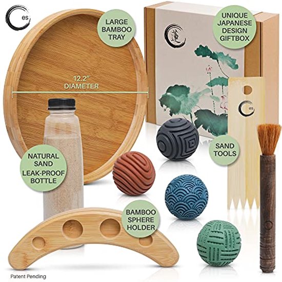 Zen Tuin Gereedschap en Accessoires - Bamboe Lade 30,5 cm en Mini Decoratie van ZEN. — afbeelding 2