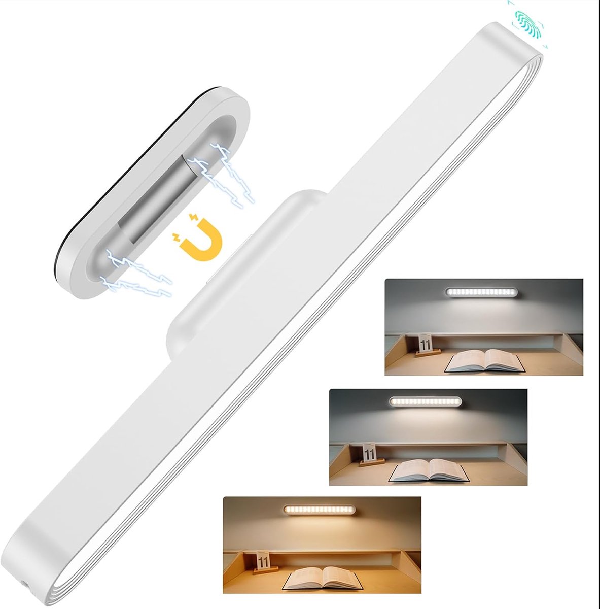Daity Kastverlichting - oplaadbare spiegellamp - 3-kleurige - verstelbare - magnetische dimbare kastlamp met 28 leds - draadloze onderbouwlamp voor keuken - trap - nachtkastje en bureau