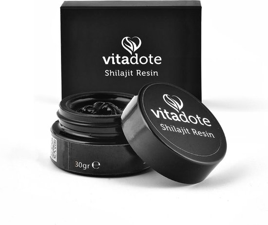 Vitadote Shilajit Resin Pure Original - 30 Gram - 100% Onbewerkte Resin / Mumijo Himalaya & Altai - Rijk aan +85 Mineralen - NVWA Gecontroleerd in 2023 op een aantal parameters (REF: 2023-11-V02) & KOAG/KAG Toelatingsref. (10196-0524-913)