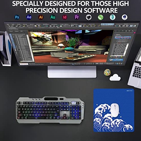 Gaming Muismat Aqua Control+ Met Ultraprecisie | bol