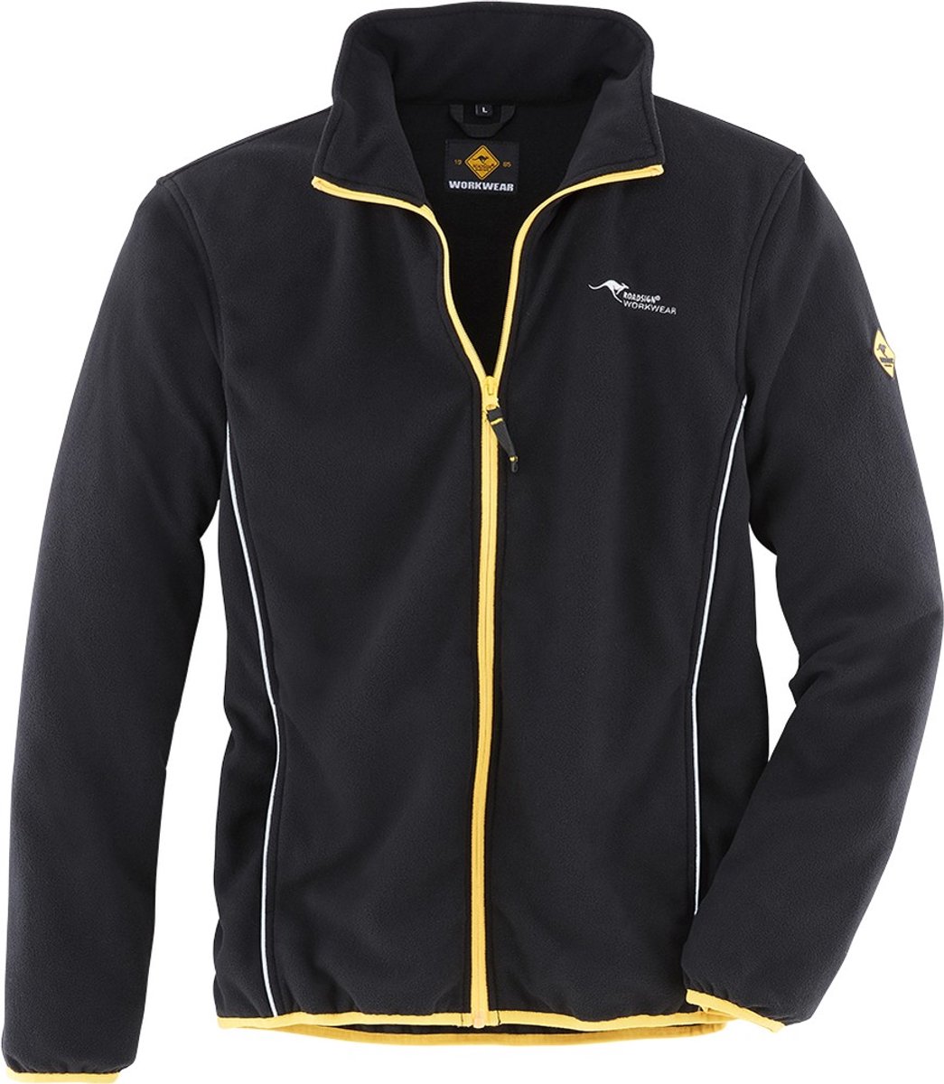 Roadsign Fleecejacke Beruf Schwarz/Gelb-3XL