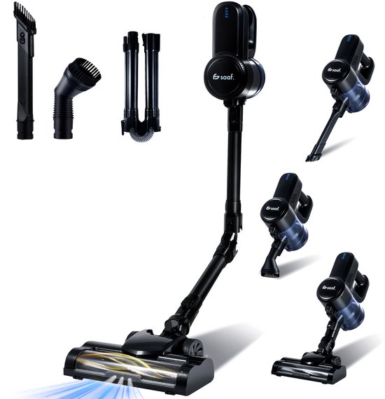 PRIMO PR509SV 3-in-1 Steelstofzuiger Draadloos - Kruimelzuiger Met Fluffy Brush