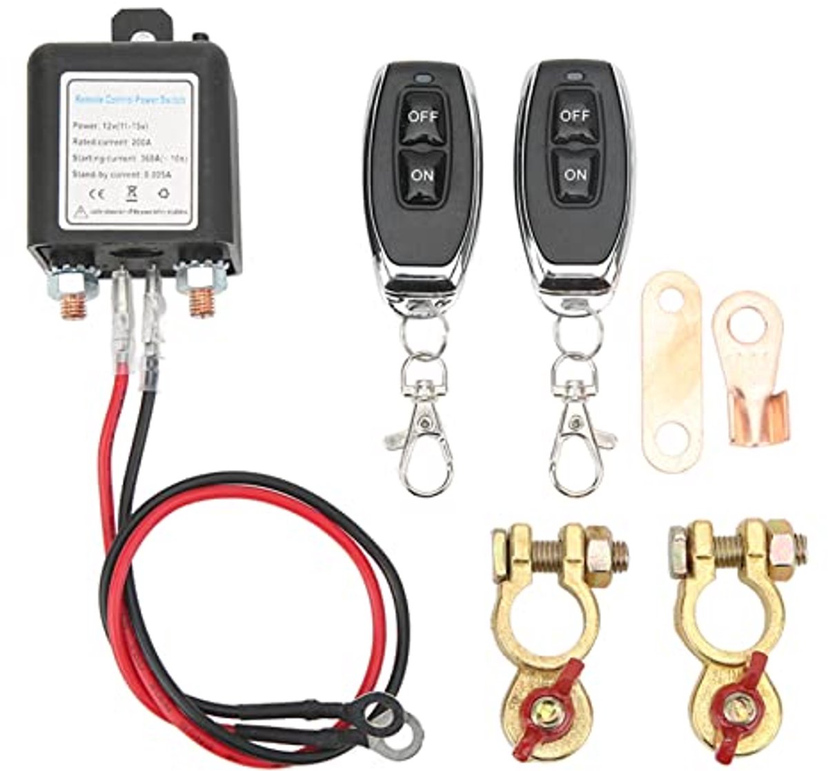 Scheidingsschakelaar voor Auto Accu - 200A 12V met Draadloze Afstandsbediening en Relais Fobs