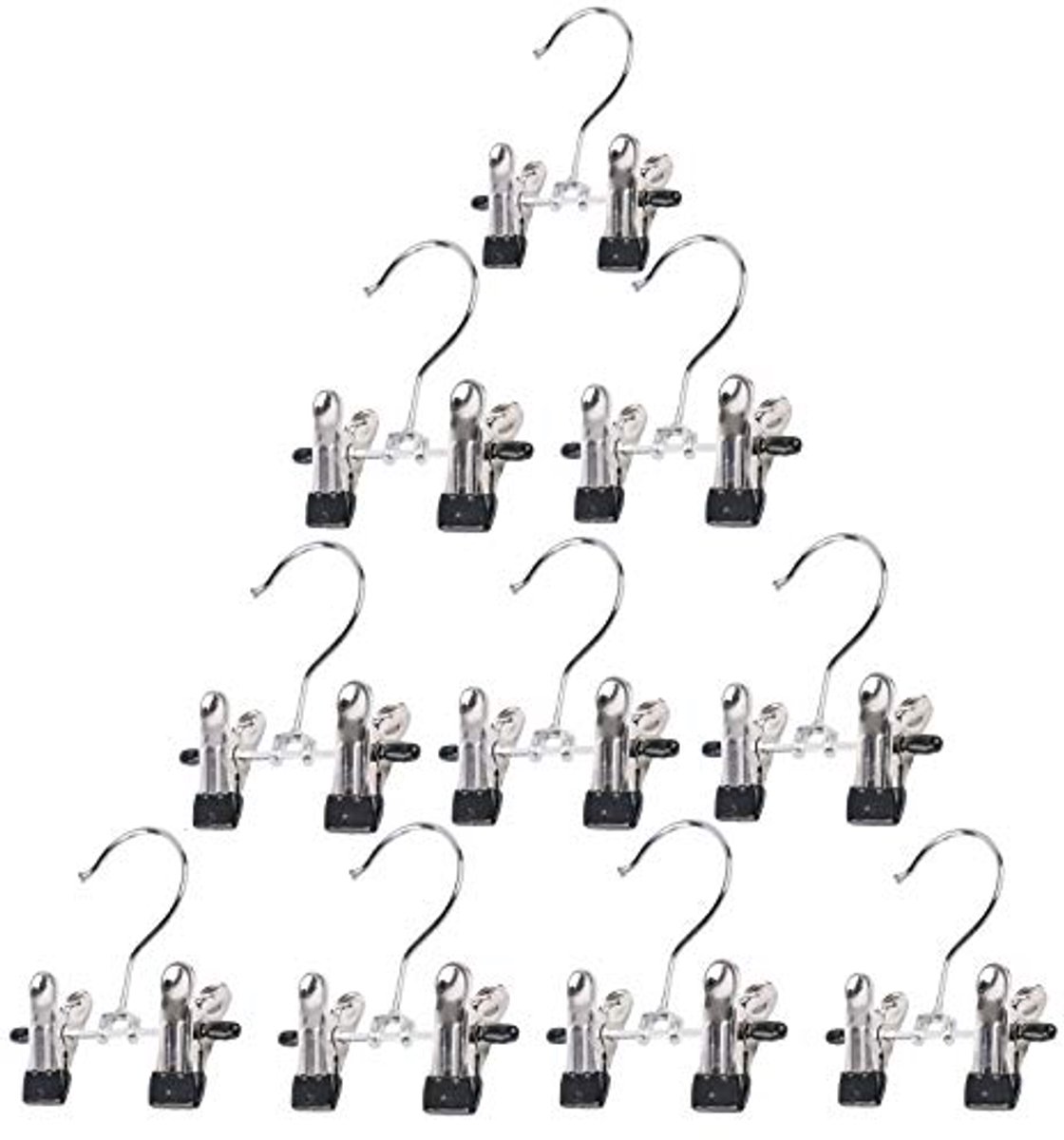 10 Stuks Ruimtebesparende Bandenhangers met Dubbele Verstelbare Clips