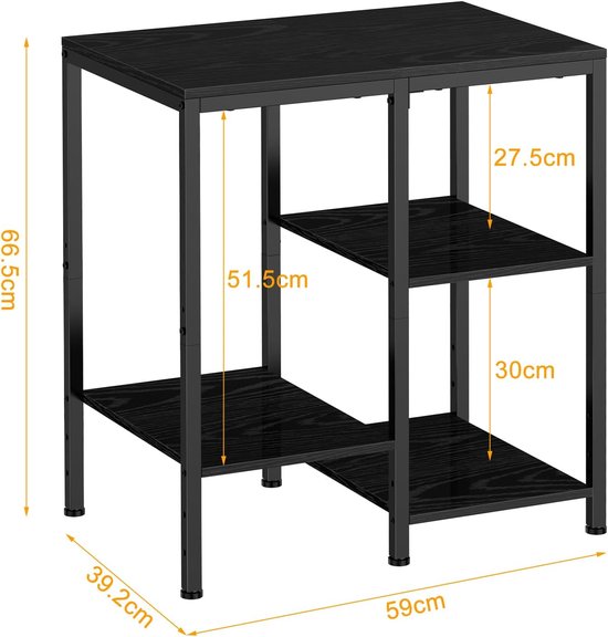 Microwave rack- Multifunctioneel opbergrek met 4 niveaus-zwart-set van ...