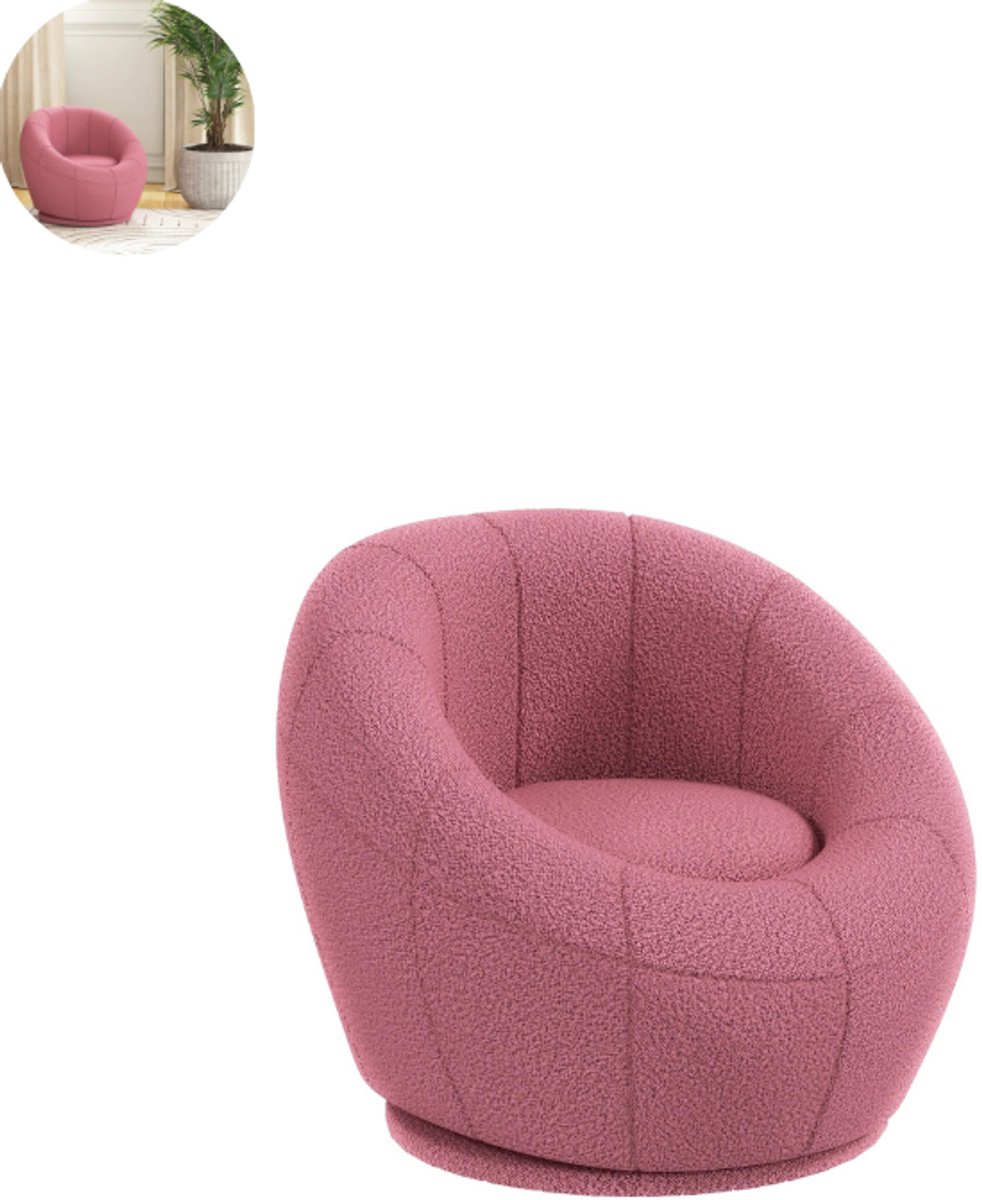 GranMaison Fauteuil - Relaxzetel - Relaxstoel - Relaxfauteuil - Stoel - Met armleuning - Voor één Persoon - Roze