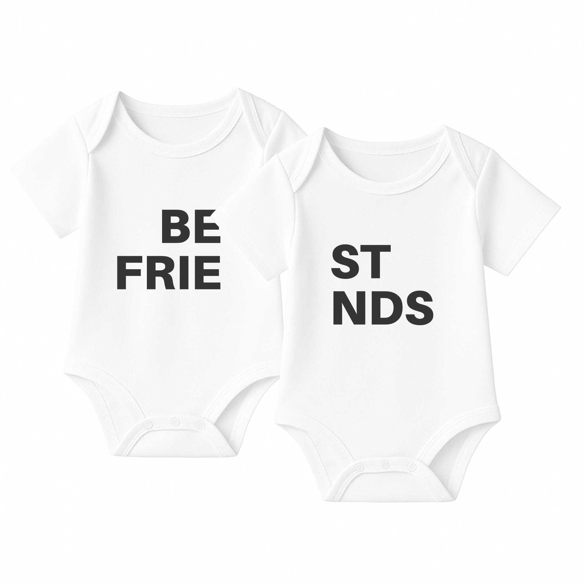 Romper Best Friends - wit - korte mouw