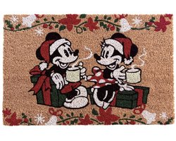 Disney - Deurmat PVC/Cocos Mickey&Minnie mokken 60 cm