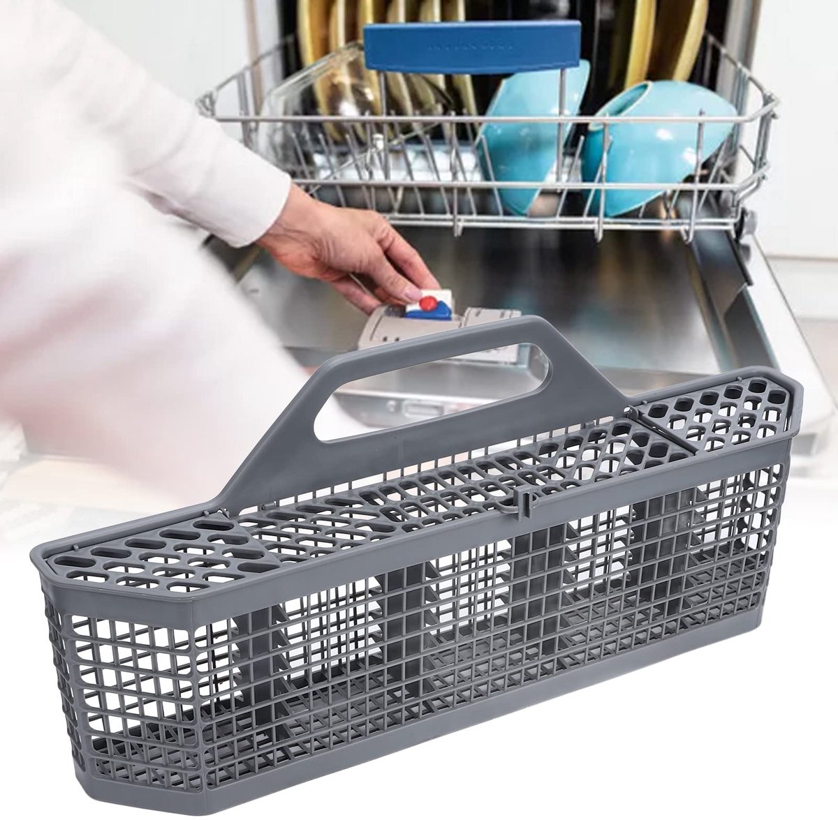 Vaatwasser Opbergmand, ABS Vaatwasser Opbergdoos Universele Vaatwasser Zilverwerk Mand Geschikt voor GE WD28X10128