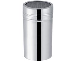 Stainless Steel Powder Shaker Cocoa Chocolate Powdered Sugar Shaker Strainer for Baking Cooking Home Restaurant (L)