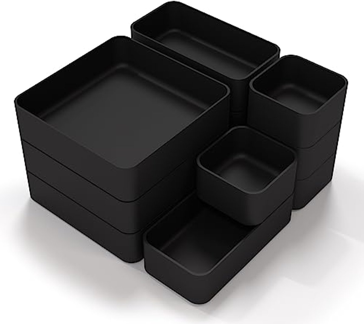 11-delige stapelbare lade organizer set voor make-up en bureaulade