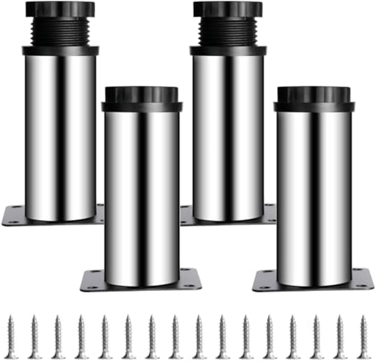 Verstelbare Meubelpoten 10 cm - Set van 4 - Voor Tafel, Kast, Bank en Stoelen