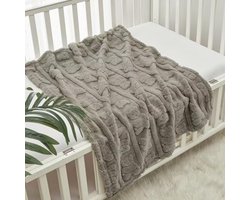 Gezellige zachte warme sherpa babydeken voor meisjes en jongens - pasgeboren benodigdheden, babyshower cadeau - 75 x 100 cm