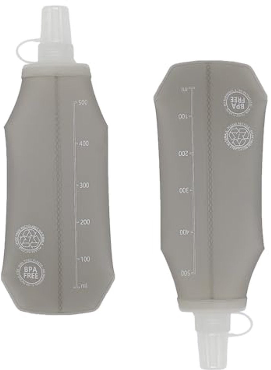 Vouwbare Softsports Waterfles 500ml - Lichtgewicht Drinkfles voor Hardlopen, Wandelen en Trekking