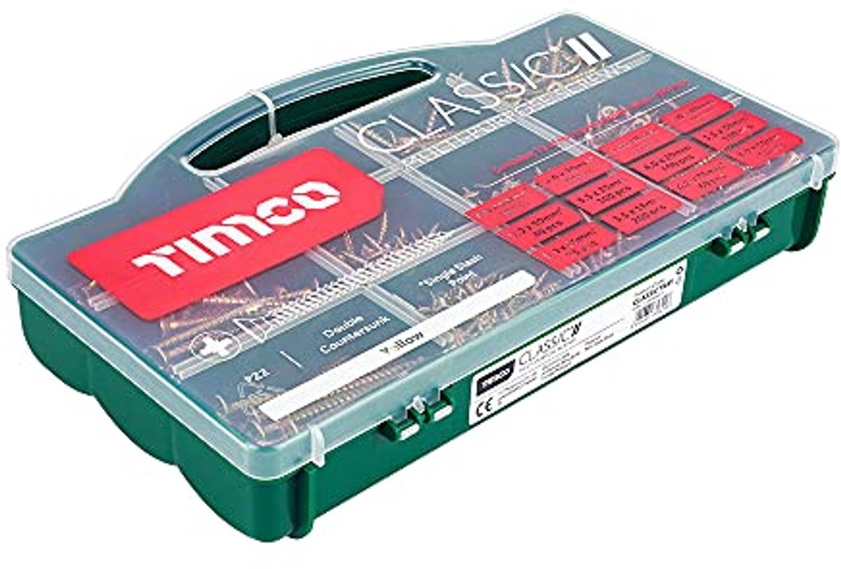Gepassiveerde schroeven gemengd koffer geel - CLASSICTRAY met handvat