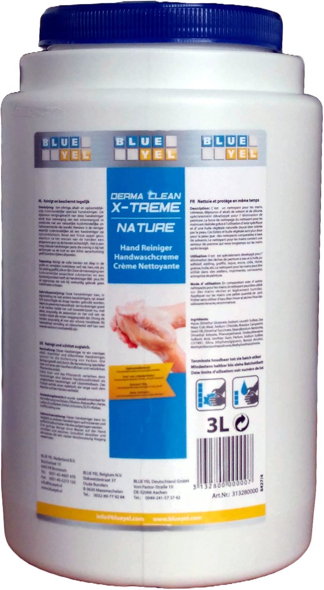 Handreiniger - werkplaatszeep - garagezeep - industriezeep - natuurlijke schuurkorrel - 3 Liter