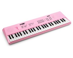 Keyboard Piano – MAX KD54 Keyboard met 54 toetsen – Kinder piano – Oplaadbare accu – Roze