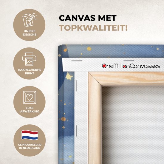 Tableau sur toile 120x80 cm - Décoration murale exclusive Ciel étoilé - Goud - Mosquée - Décoration murale salon - Décoration chambre à coucher - Accessoires de chambre - Tableaux sur toile