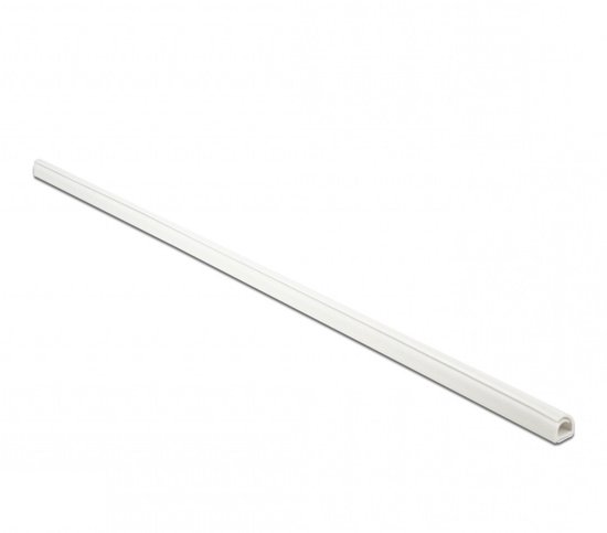 3 m zelfklevende kabelgoot, vloerkabelgoot, kleine flexibele kabelgoot, halfronde kabelafdekking, kabelkanaalbescherming voor draden op wandvloer, wit