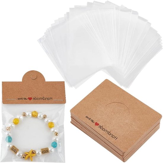 Sieraden Display Kaartjes Oorbellen, Kettingen (6 x 9 cm) Black (5 stuks
