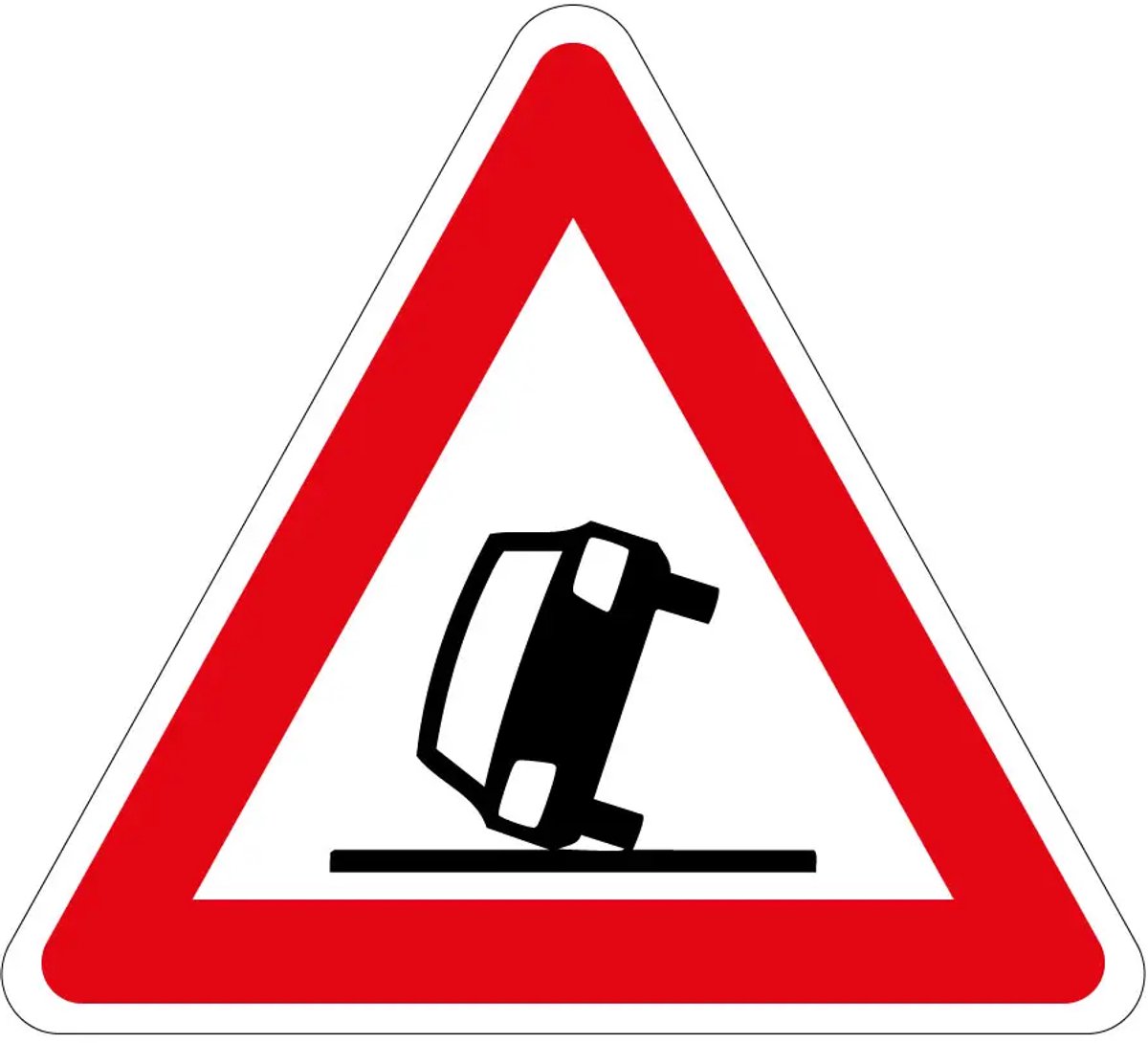 Pas op ongeval sticker - J34 | 15 cm