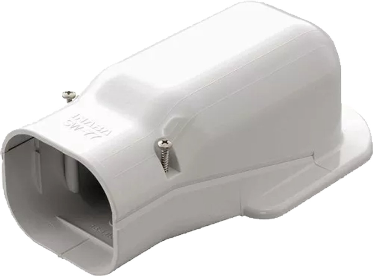 Muurafdekkap PVC Wit Inaba Denko SW-77-W 75 mm