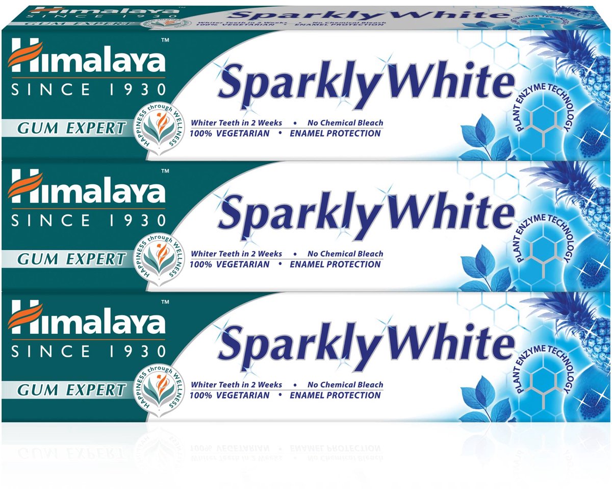 HIMALAYA - Tandpasta - kenmerk: Gum Expert - kenmerk: Sprankelend Wit - Aantal: 3 stuks