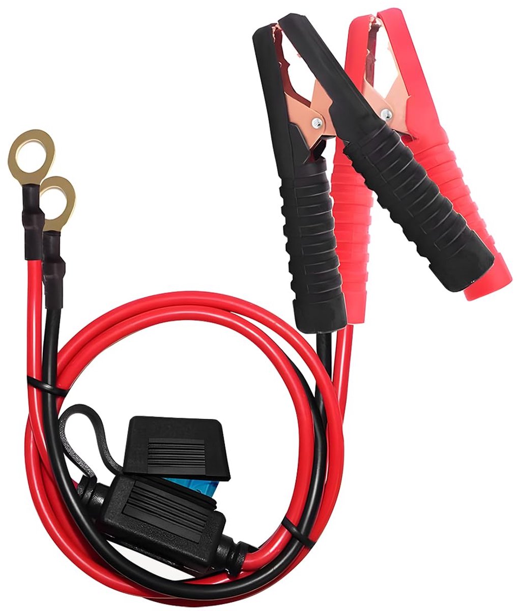 Krokodillenklemmen met kabel, 4 m, krokodillenklemmen, krokodillenklemmen, 12 V, 24 V, overbruggingskabel, voor auto-omvormers, autoaccu, andere apparaten
