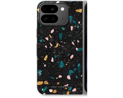Case Company® - Hoesje geschikt voor Google Pixel 9 Pro Fold hoesje - Terrazzo N°10 - Soft Cover Telefoonhoesje - Bescherming aan alle Kanten en Schermrand