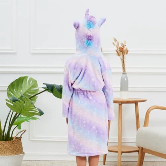 Meisjes Novelty Soft Fleece Hooded Fun Character Kamerjas Badjassen