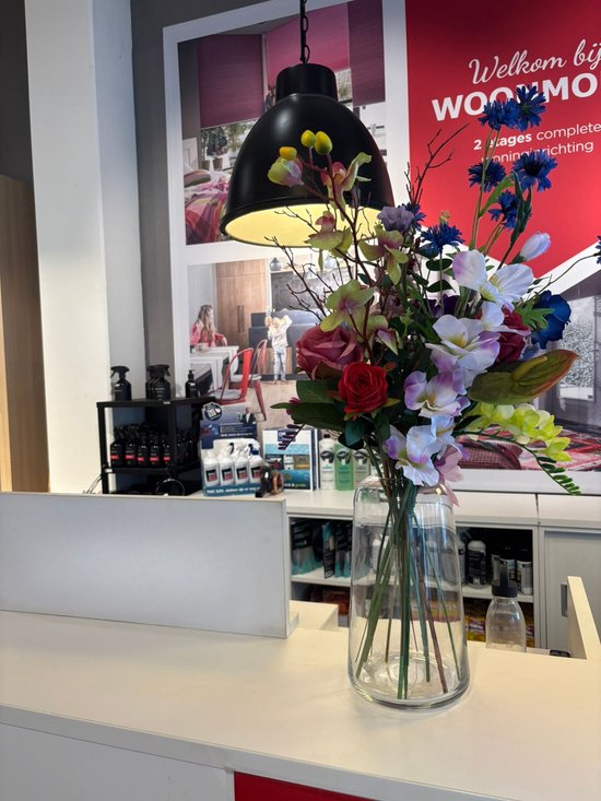 Bouquet de soie - 70-80 cm de haut - 20 tiges - bouquet à faire soi-même - DIY - toutes les fleurs artificielles livrées séparément - Printemps - multicolore - Hors vase - Bouquet de cueillette - Bouquet de champ - Fleurs artificielles