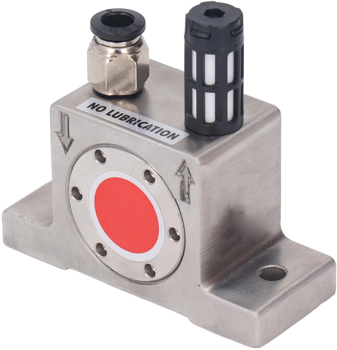 Pneumatische trilnaald van roestvrij staal, turbinetrilnaald, industriële trilnaald met G1/8 inch schroefdraad, geluiddemper en slangaansluiting voor