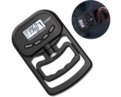 Digitale Handdynamometer Tot en Met 396Lbs/180Kg - Grip Sterkte Tester Meter - Usb en Batterij - Lcd-scherm Handgrip - Innovatief - Personal Records Bijhouden - Vingers Kracht Training - Hand Trainer - Zwart
